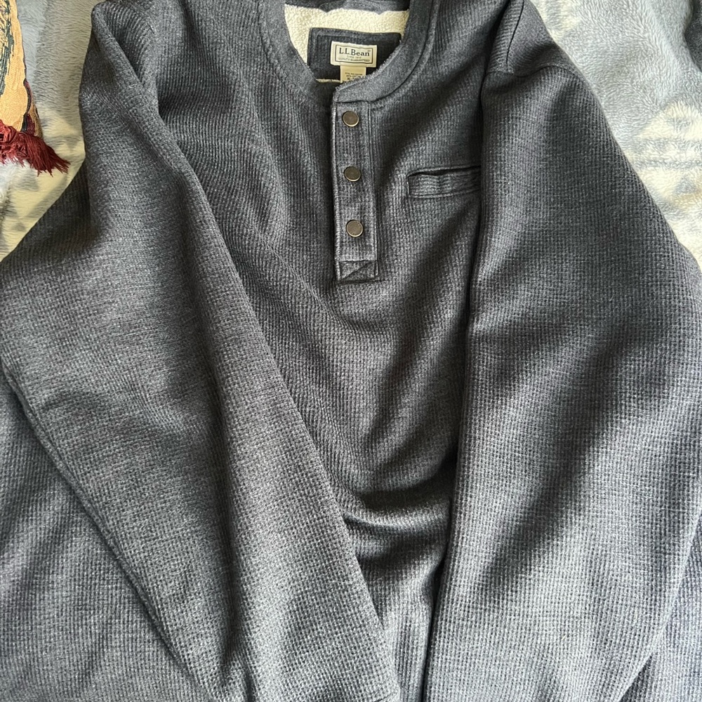 L.L. Bean Men's Charcoal Crewneck Sweater